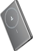 Boat Ultra-Slim (8.7mm) Magnacharge Air Magsafe 4800mAh Power Bank, 22W Wired & 15W Wireless Magnetic Fast Charging; Type-C Ports; Suitable for iPhone