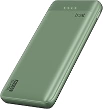 Boat EnergyShroom PB300 Activ 10000mAh Power Bank with 22.5W Fast Charging, 3X Output Ports, Supports Android, iPhone, Tablets, Earbuds (Mint Green)