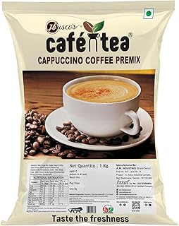 Café N Tea Instant Cappuccino Coffee Premix Powder | Instant Coffee Powder | Vanilla Flavour | Creamy & Frothy Café-Style Coffee | Quick & Easy Brew |