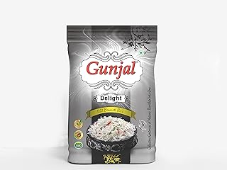 Gunjal Delight Basmati Rice 5Kg, Perfectly Aged Grain, Rich Aroma, Basmati Rice for Biryani