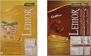 Lemor Gold Lemongrass Ginger Flavour Instant Tea Premix 1 kg|Instant premix Coffee 2kg|premix Coffee and Tea for Vending Machine |Ready to drink tea