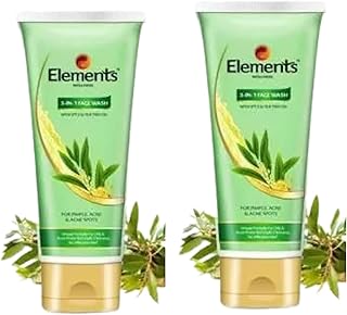 AWL 3 in 1 face wash for pimple, acne (120 g) with Tea Tree Oil & Vitamin E Pack of 2
