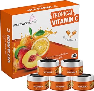 Professional Feel Vitamin C Facial kit (250 GM) | For All Skin Types | 5 Easy Steps | For Brighter and Even Toned Skin |For Men & Women | Pack of 5