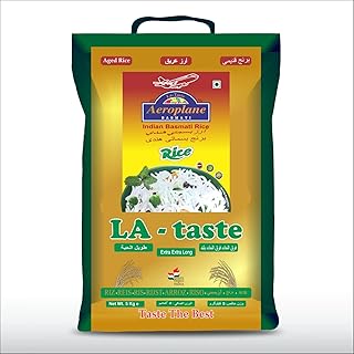 Aeroplane La Taste Golden Sela Basmati Rice, Perfectly Aged, with Extra Long Grain For Tasty Cooking Perfect for Everyday Use (5 kg)