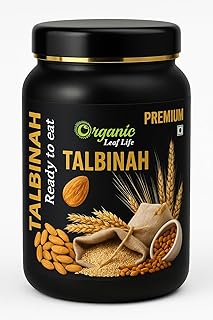 (Premium) Talbinah Organic Husk Barley Mix – 100% Natural with Almonds, Dates & Herbs – Nutritional Supplement – 500g – Instant Healthy Drink Mix (FSS