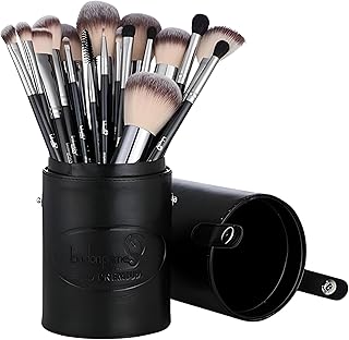 LONDON PRIME 18 Pcs HD Premium Brush Set – Professional & Beginner Friendly Soft Branded Brush Kit, Travel-Friendly Daily Use Eye Makeup Brush Sets fo