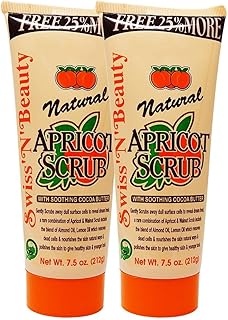 Adbeni Natural Apricot Scrub & Fauve Kajal Combo - Pack of 3 (2 Apricot Scrubs 50ml each + 1 Premium Kajal) - Gentle Exfoliating Face Scrub with Cocoa