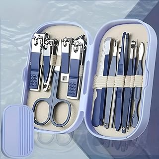 Nail Clippers - 14 Pcs Set Toenail Clipper, Fingernail Clipper & Nail File, Ear Cleaner, Nail Cutter Set With Plastic Box For Men And Women, Nail Art