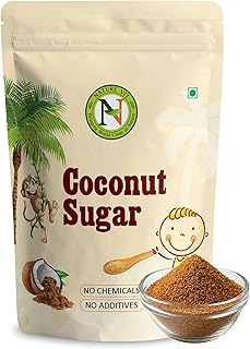 NatureVit Coconut Sugar 1 Kg | Natural Sweetener from Coconut Sap | Low GI Sugar Alternative for Tea, Coffee, Baking & Cooking | Vegan & Unrefined