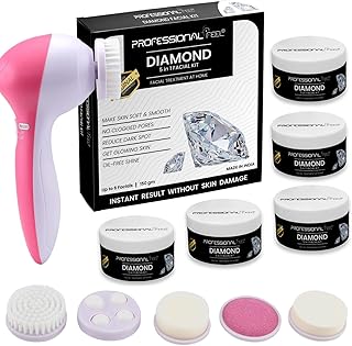 Professional Feel Diamond Facial Kit With Face Massager (Set of 5) 150 gm (Diamond)