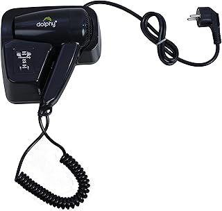 Dolphy 1200 Watts Wall Mounted Hair Dryer, Black