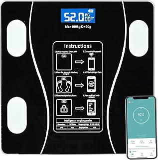 Pivalo Digital Weighing Scale for Body Weight with Bluetooth & BMI Monitoring | Smart Scale, LCD Display, 180 Kg Capacity, Weighing Machine for Home (