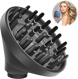 Zorzel Hair Dryer Diffuser, Universal Hair Diffuser Adaptable Hair Dryer Attachment for Blow Dryer Nozzles from 1.5 to 2.3 inch Diameter for Natural T