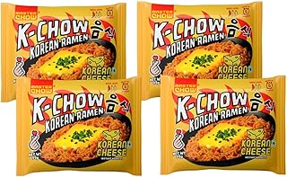 Masterchow k-chow korean Ramen cheese instant Noodles | Pack of 4 | Cheesy instant noodles | 99 grams each