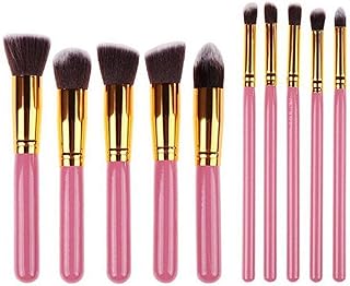 Glowhouse 10 pcs Make up Brush Set Eyeshadow Brush Blush Trush Eye Shadow Brush Concealer Brush Powder Brush (Pink)
