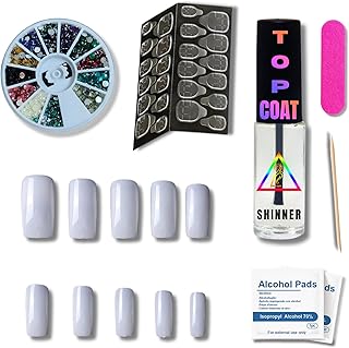 10 Fake Nails With More Other Tooks Nail Art Kit Combo | Professional Nail Art Kit for Women | Trendy Nail Designs | 8 Tools DIY Manicure and Pedicure