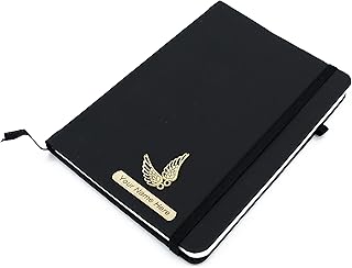 Personalized A5 Size Hardcover Diary with Name - Customized Notebook Daily Planner Notepad with 176 Ruled Pages for Corporate Gifting and Personal Use