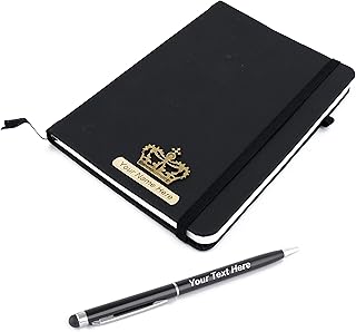 Customized A5 Size Hardcover Name engraved Diary with Pen - Personalized Notebook for Corporate Gifting and Personal Use - A5 Hardbound Notebook Diary