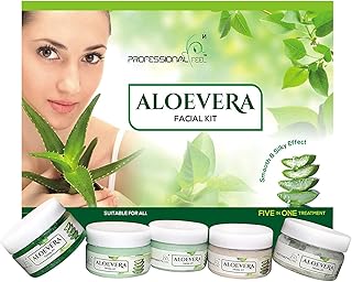 Professional Feel Herbal Aloevera Facial Kit, Beauty Parlour Diamond & Gold Skin Fairness for Men & Women, All Type Skin Solution - 250 G.