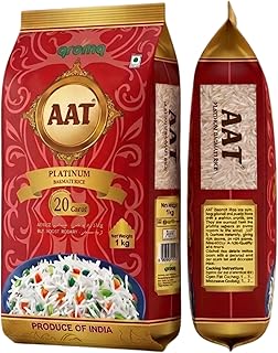 Aroma AAT 20 Carat Basmati Rice | Tibar | 6.30-6.40 mm | Premium Basmati Broken Grain, Aromatic & Tasty | Ideal for Kheer | 1Kg Pouch