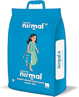Keerthi Nirmal Short Grain Matta Rice - 5kg | Rich Flavor & Nutritious Kerala Red Rice for Daily Meals