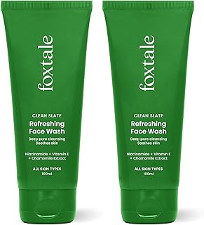Foxtale - (Pack of 2) Refreshing Face Wash | with Niacinamide and Vitamin E Brightening | hydrating | oil control face wash | Suitable for all skin ty