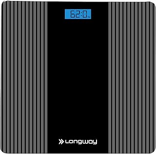 Longway Weight Machine for Home | Digital Bathroom Scale for Human Body Weight Measurement | Extra Thick Tempered Glass with LCD Display (36 Months Wa