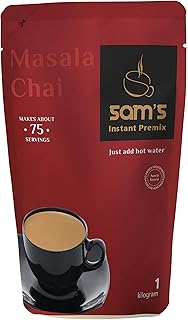 Sams Instant Chai Premix Masala 1kg - Regular Sugar - Cinnamon Flavour | Instant Tea | Clove | Masala Chai
