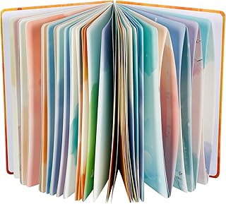 Siixu Colorful Blank Journal Notebook, Hardcover Unlined Personal Diary to Write in for Women and Girls, Pretty Notepad for Writing, Spiral, 6.8"x9.8"