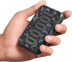 Ambrane 10000mAh Power Bank, Rugged & Slim, 22.5W Fast Charging, USB Type-C Input Output, PD & QC, Compatible with iPhone, Samsung, Oneplus & All Andr