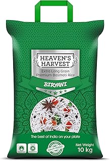 Heaven's Harvest Extra Long Grain Biryani Basmati Rice | 10 KG