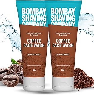Bombay Shaving Company Coffee Face Wash for Men & Women (Pack of 2) - Deep-Cleanses, De-Tans & Blackhead Removal | Made in India