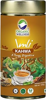 Organic Wellness Imli Kahwa Tea 100g Tin | Tangy Herbal Digestive Loose Leaf Tea | Boosts Immunity & Gut Health | Rich in Natural Herbs & Spices | Ref