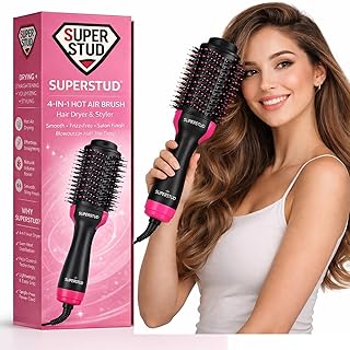 Hot Air Brush For Hair || Hair Dryer for Woman, Hair Straightener, Volumizer, Blow Dryer, Styling Professional 4 In 1 Blow Drying Hair Styler for All