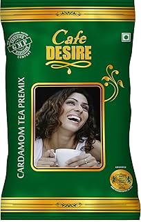 Cafe DESIRE I DRINK SUCCESS Instant Tea Premix | Cardamom Flavour | Taste as Home-Made | Prepare Manually - Add Hot Water | Tea Powder suitable for al