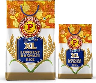 PMARK XL LONGEST BASMATI RICE 10KG & 5 KG, 15kg Healthy and Weight Management | Longest Rice Grain | Rich in Taste and Aroma