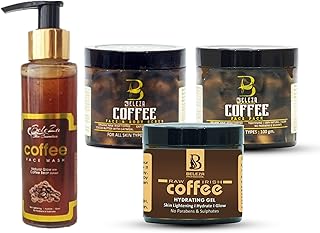 Beleza professional Coffee Skin Care kit include Coffee Face wash 100 ml, Coffee face & Body scrub 100 g, Coffee Face pack 100 g and Coffee Hydrating