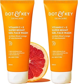Dot & Key Vitamin C + E Super Bright Gel Face Wash Combo | For Glowing And Brightening Skin | All Skin Types|With Triple Vitamin C, Fades Dark Spots &