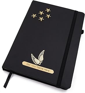 Personalised Hardcover Diary with Name - Customised Notebook Diary Daily Planner Notepad with 176 Ruled Pages for Personal Use and Corporate Gifting D