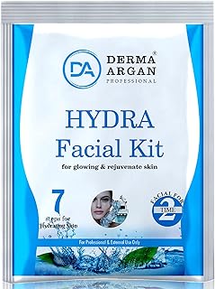 Derma Argan Professional Hydra Facial Kit, 7-Step Hydrating Treatment, For Glowing & Rejuvenated Skin