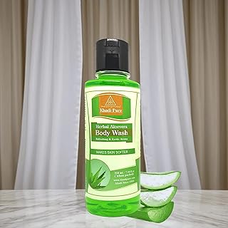 Khadi Pure Herbal Aloevera Body Wash, 210 ml,Green,KPALOVRBWX1