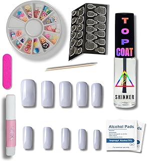 10 Fake Nails With More Other Tooks Nail Art Kit Combo | Professional Nail Art Kit for Women & Girls | Trendy Nail Designs | 9 Tools DIY Manicure and