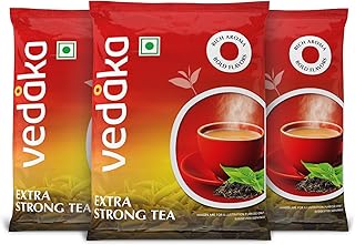 Amazon Brand - Vedaka Extra Strong Tea Powder 1.5Kg | Kadak Chai | Bold & Aromatic | Black Tea | 500G Pack Of 3