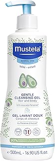 Mustela Baby Body Wash and Shampoo with Avocado 500ml – Head to Toe Wash for Bath | Baby Shampoo | Gentle Cleansing Gel