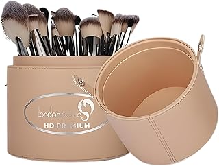 London Prime 24 Pcs Makeup Brush Set for Face & Eye Makeup | Soft Professional Makeup Brushes for Foundation, Blush, Eyeshadow, Concealer & Blending |