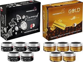 Professional Feel Diamond + Gold Facial kit, Sp. Combo For Women (250 + 250 gm)