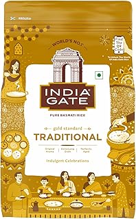 India Gate Gold Standard Traditional Pure Basmati Rice 1 KG | Perfectly Aged | Original Aroma