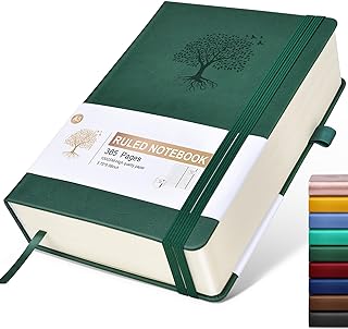 Lined Journal Notebook -365 Pages A5 Thick Journals for Writing Ruled Notebook, Hardcover Leather Journal for Women Men Daily Journal Notebook for Wor