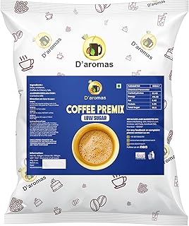D'aromas Low Sugar Coffee Premix 1kg for Vending Machine Instant Coffee Chicory Mix
