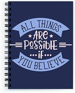 Motivational Wire Bound Spiral Printed,Wire Bound Spiral Printed unruled Notebook hardcover Pages :160 (Size :A5)